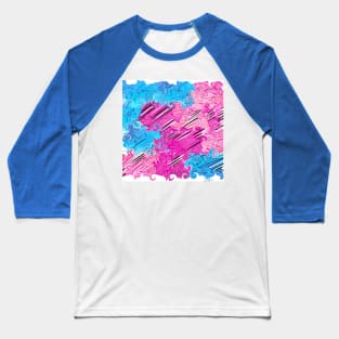 Pinkit blue Abstract Baseball T-Shirt